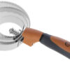 Krtača Covalliero Spiral Curry Comb – dvostranska kovinska krtača z ergonomskim ročajem